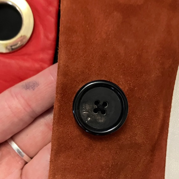 Leather color blocked Derek Lam 10 Crosby striped leather jacket - Picture 11 of 12